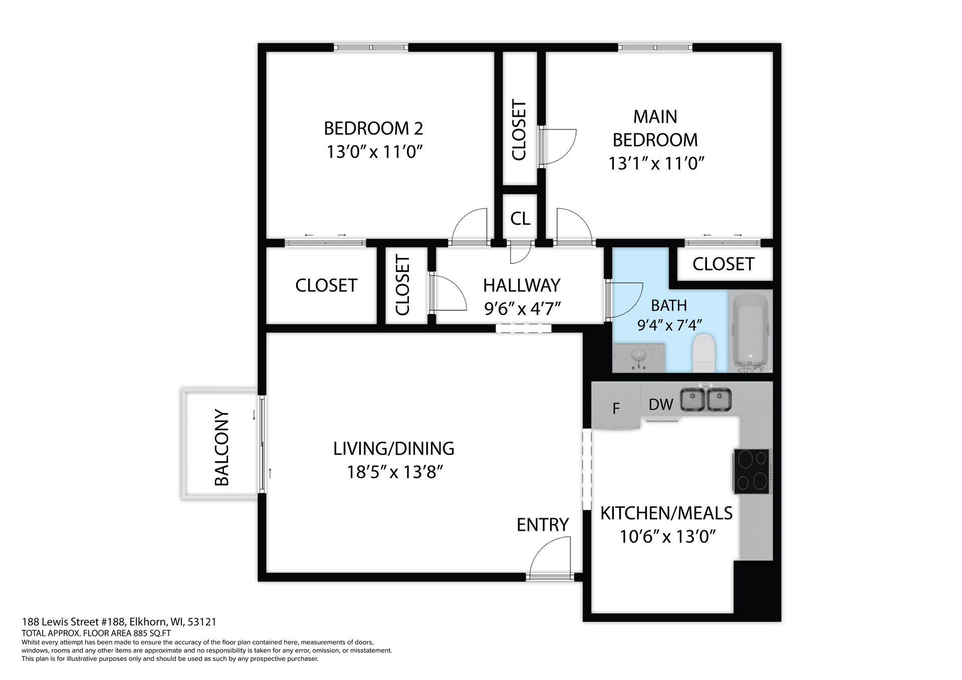 Elkhorn Apartment: 168 Lewis St