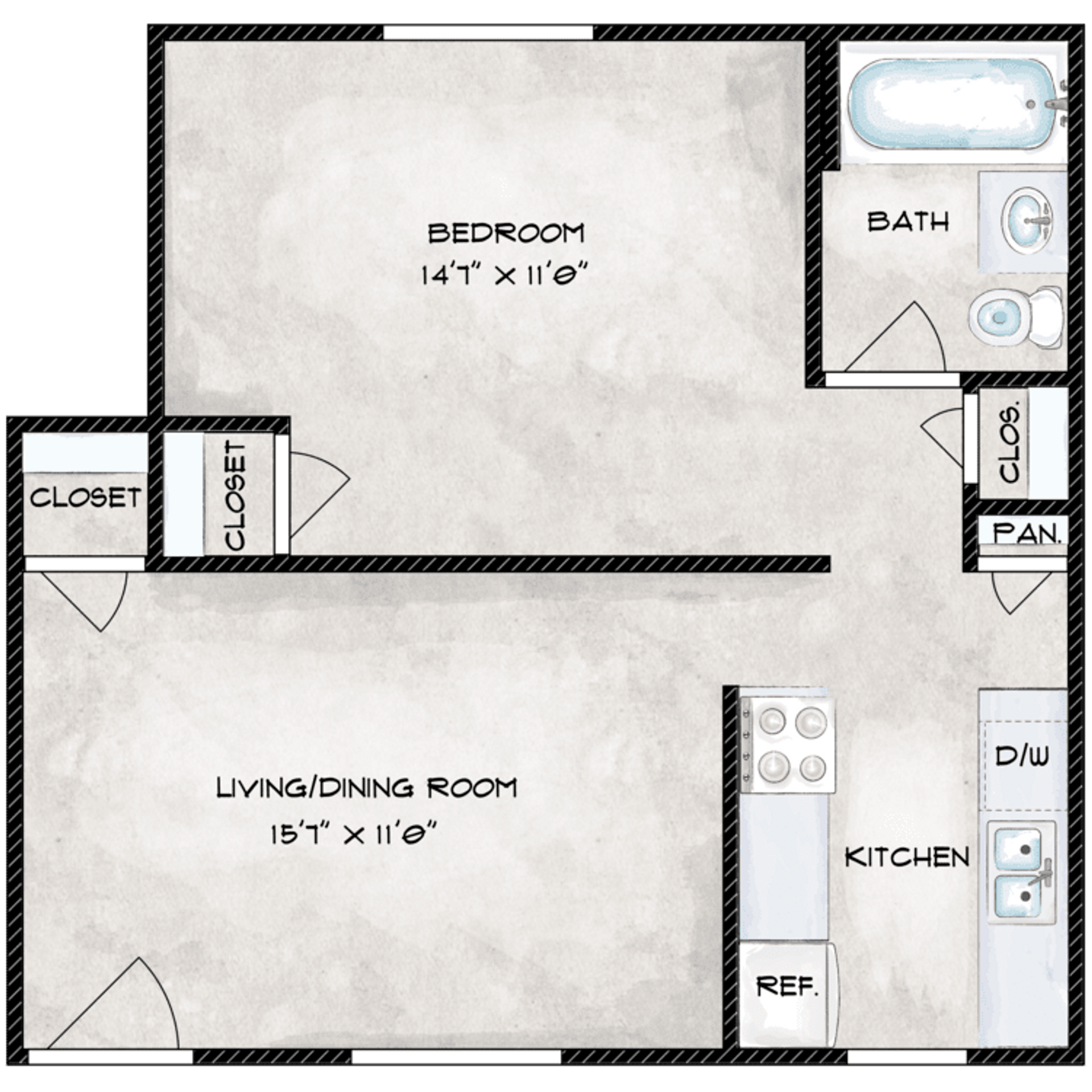 Hamilton Apartment: 1310 Nottingham Way