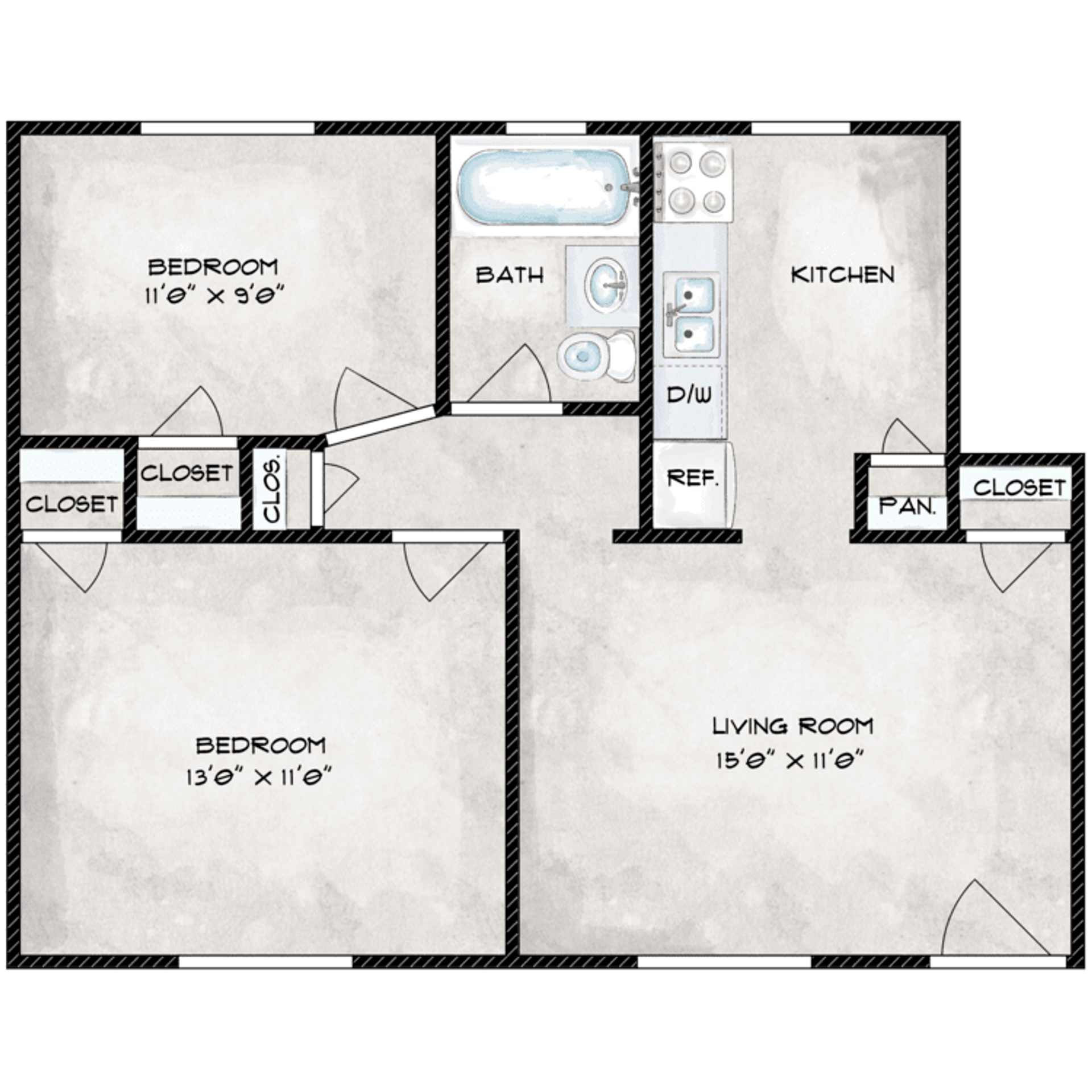 Hamilton Apartment: 1310 Nottingham Way