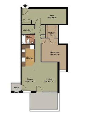Woodland Deluxe 1bdrm/1bath/den Private Entrance – photo 1
