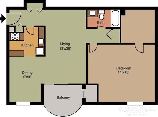 Colonial 1bdrm/1bath – photo 1