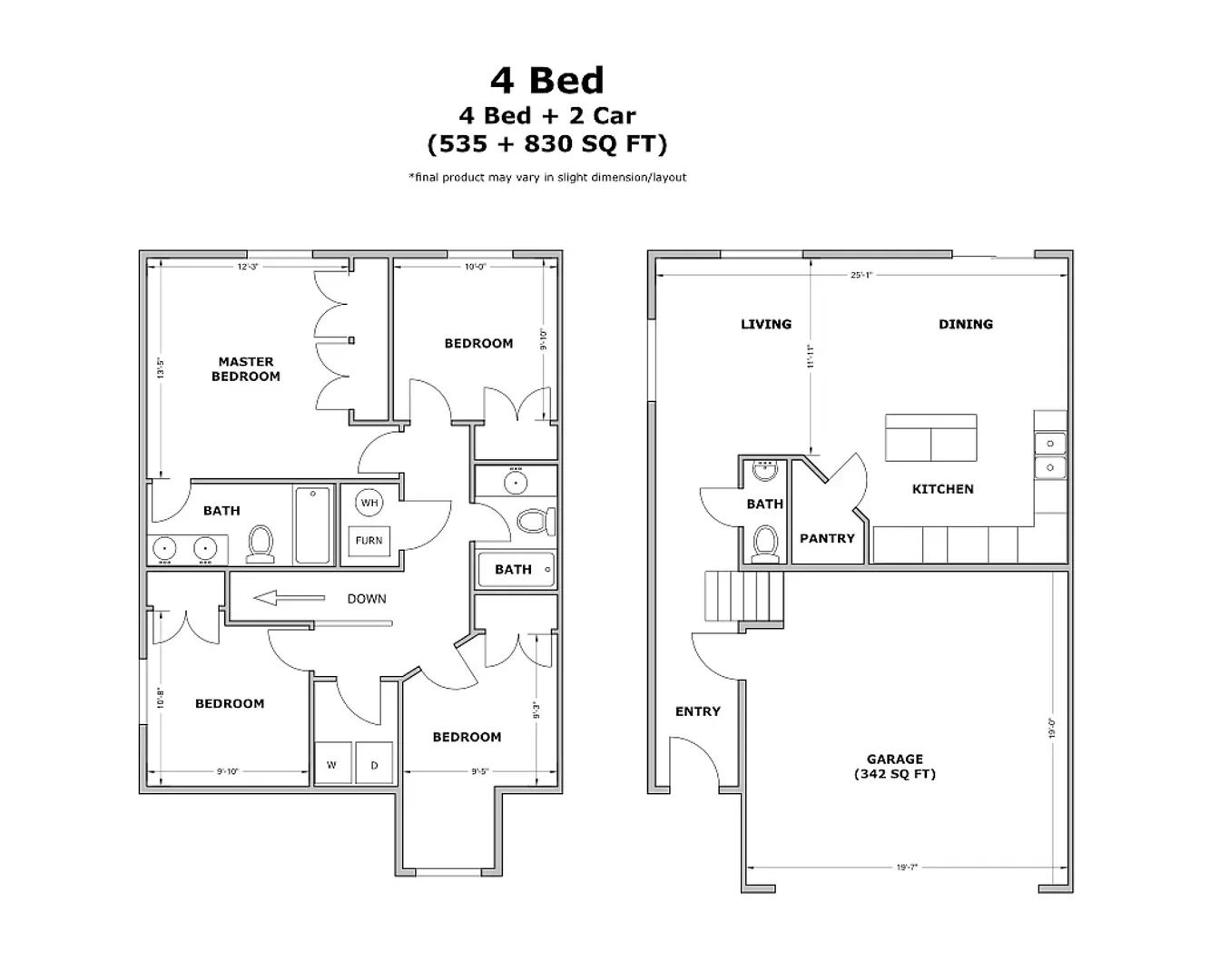 Brand New! 4 bed 3 bath Townhome