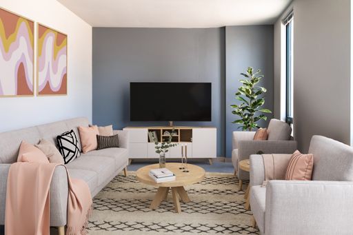 Peach Floor Plan - 1 Bedroom - Downtown – photo 1