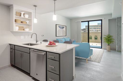 Aqua Floor Plan - 2 Bedroom - Downtown – photo 1