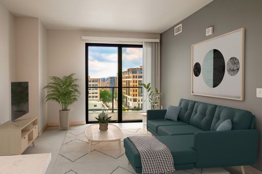 Teal Floor Plan - 1 Bedroom - Downtown – photo 1