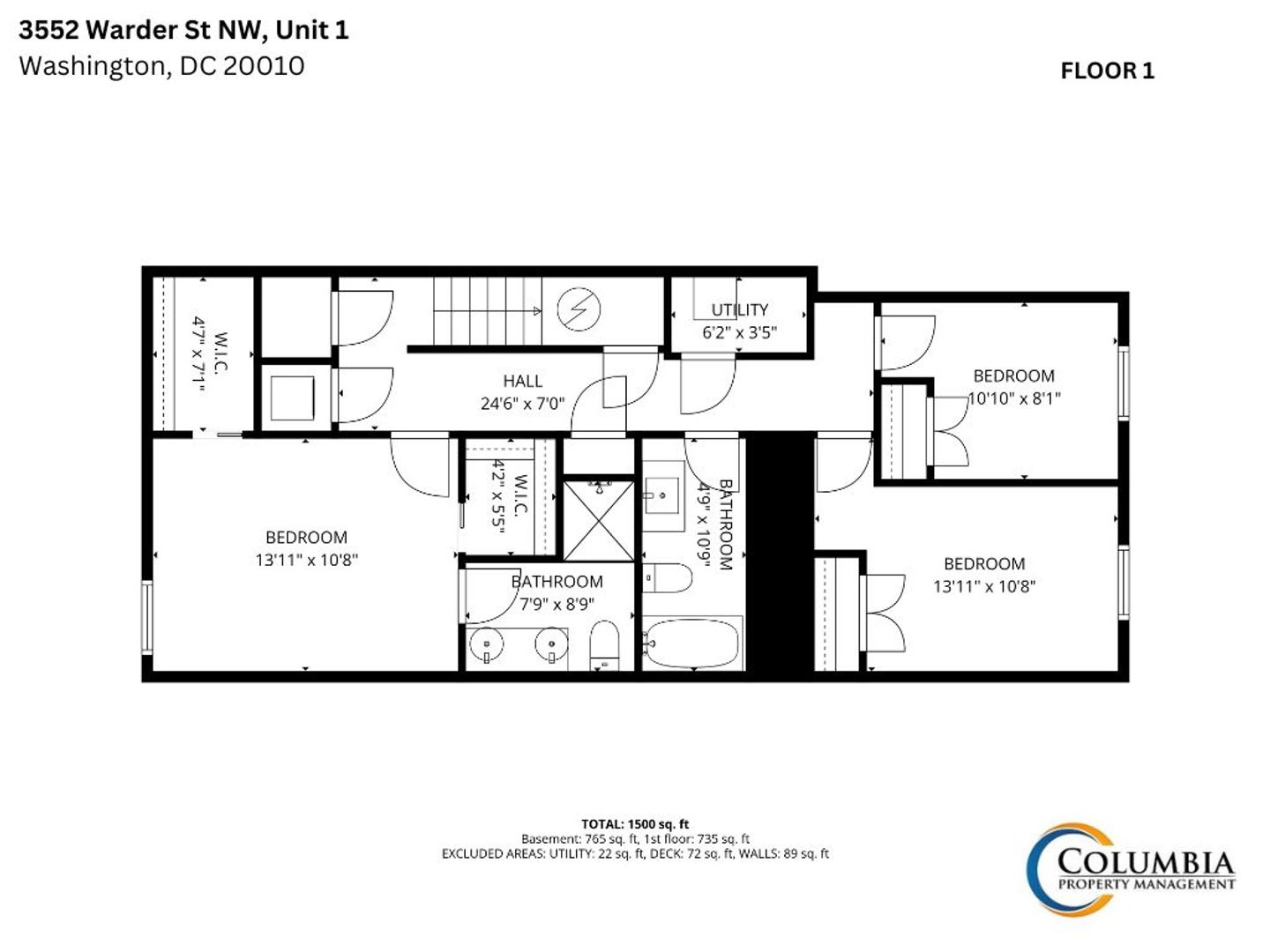 Washington Apartment: 3552 Warder St NW