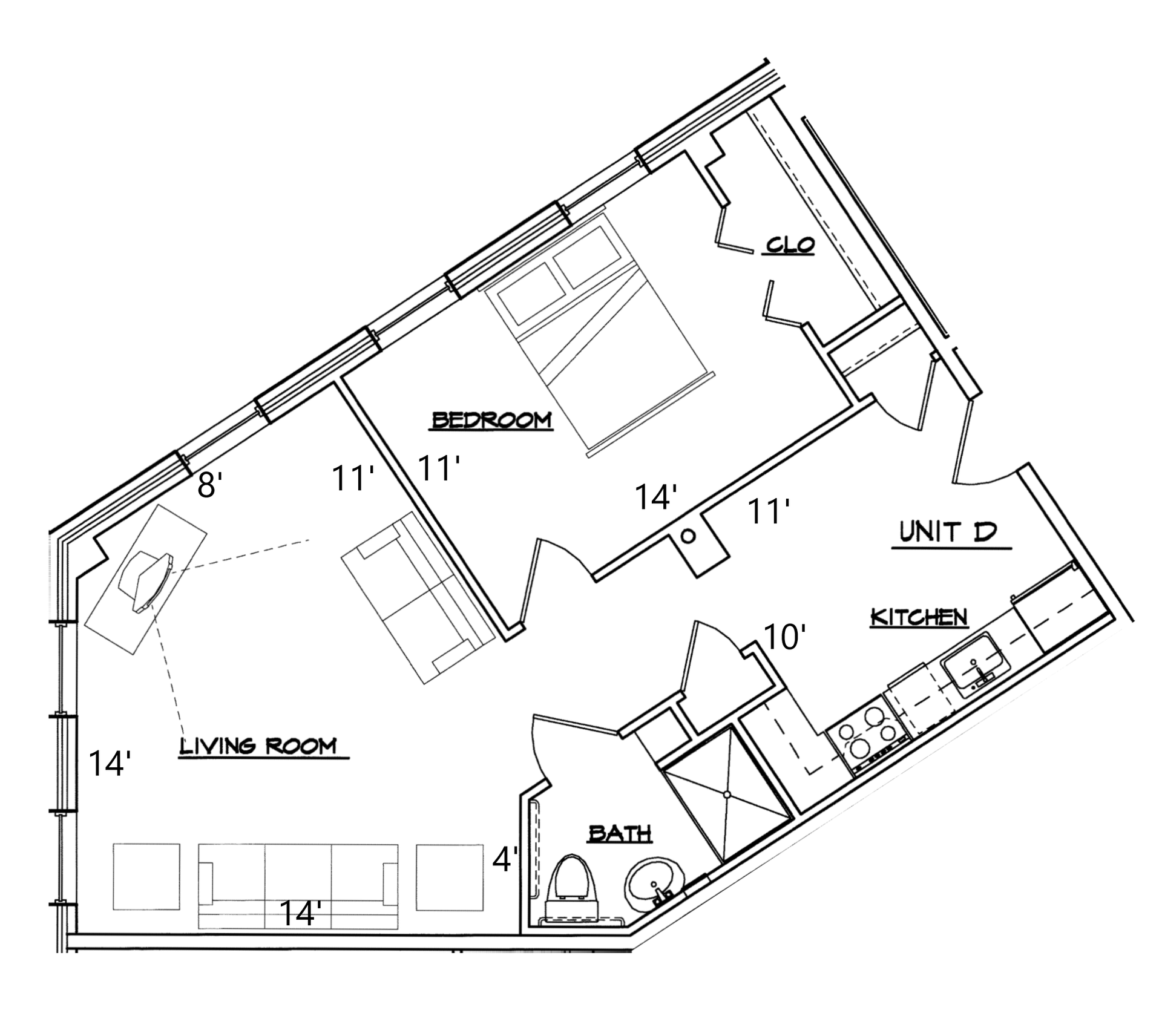 Dover Apartment: Central Ave/5th Street