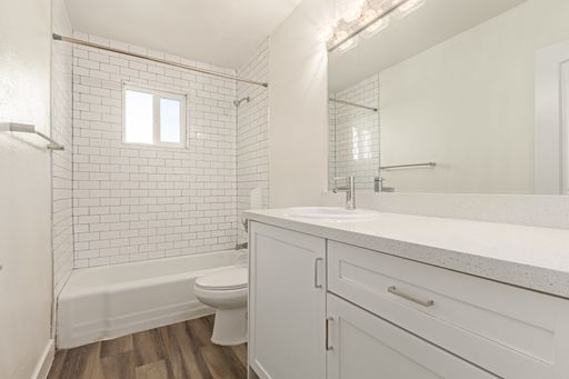 Apartment bathroom — representative home at Clarendon Arms.