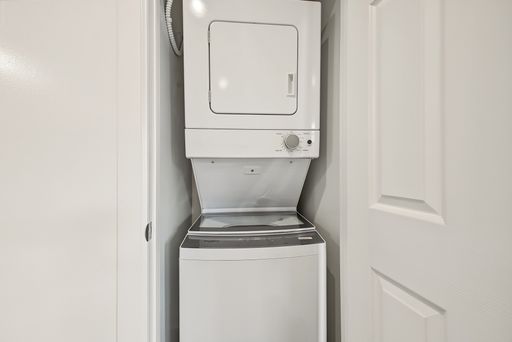 In-home laundry area — representative home at 22nd Street Apartments — 3007.