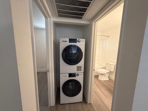 In-home laundry area — representative home at Camelback Village.