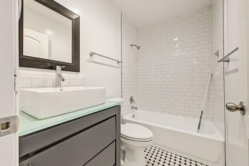 Apartment bathroom — representative home at 22nd Street Apartments — 3007.