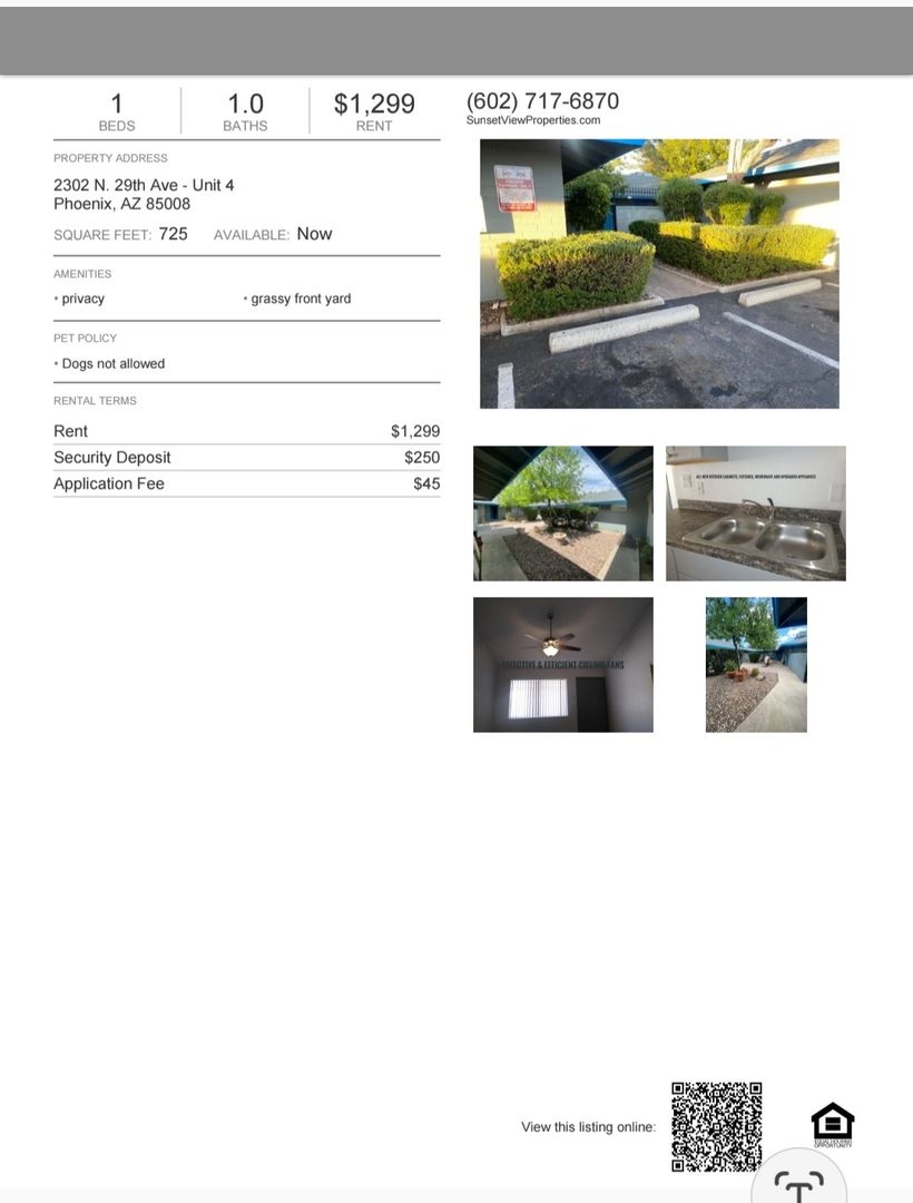 Phoenix Apartment: 2302 N. 29th St.