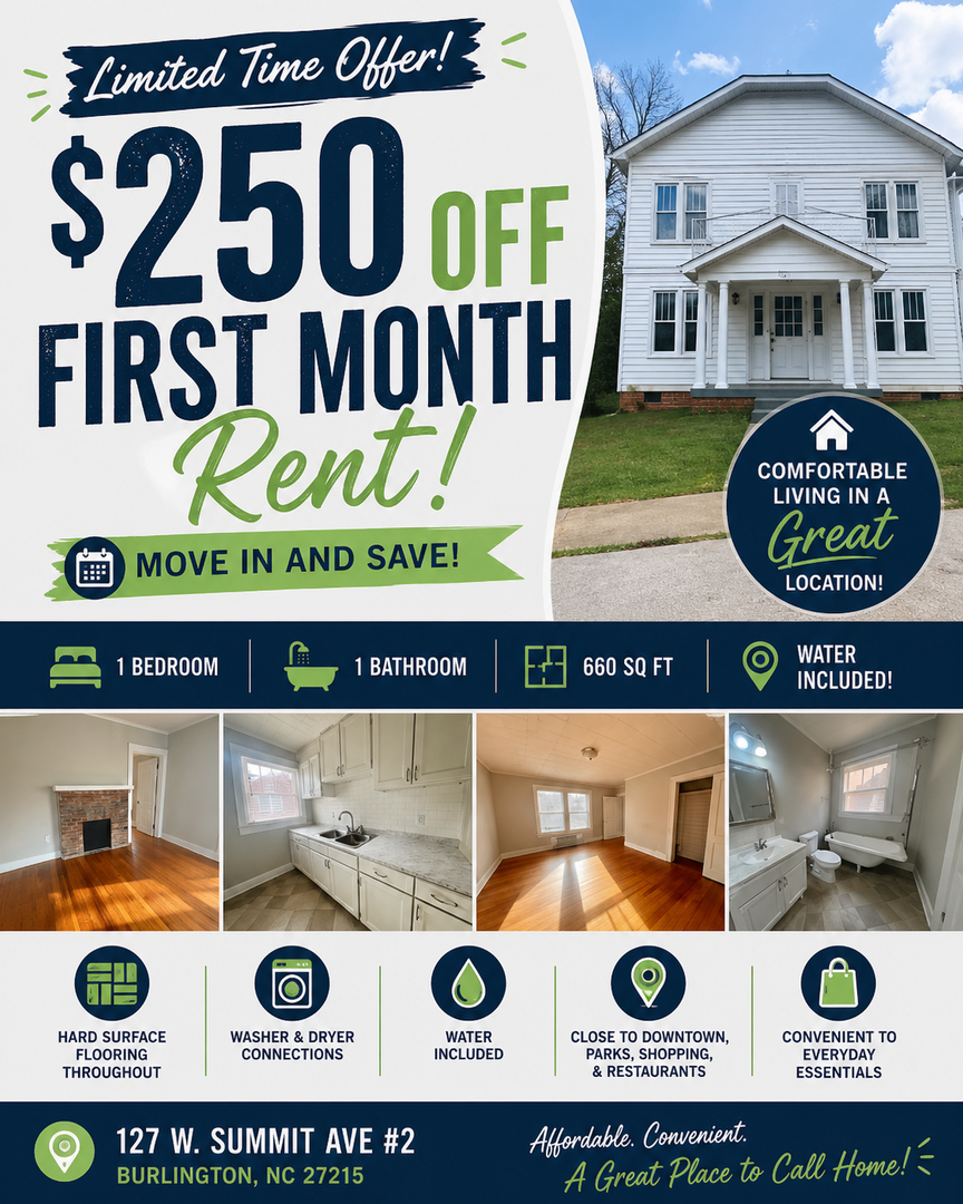 Burlington Apartment: 127 W. Summit Ave