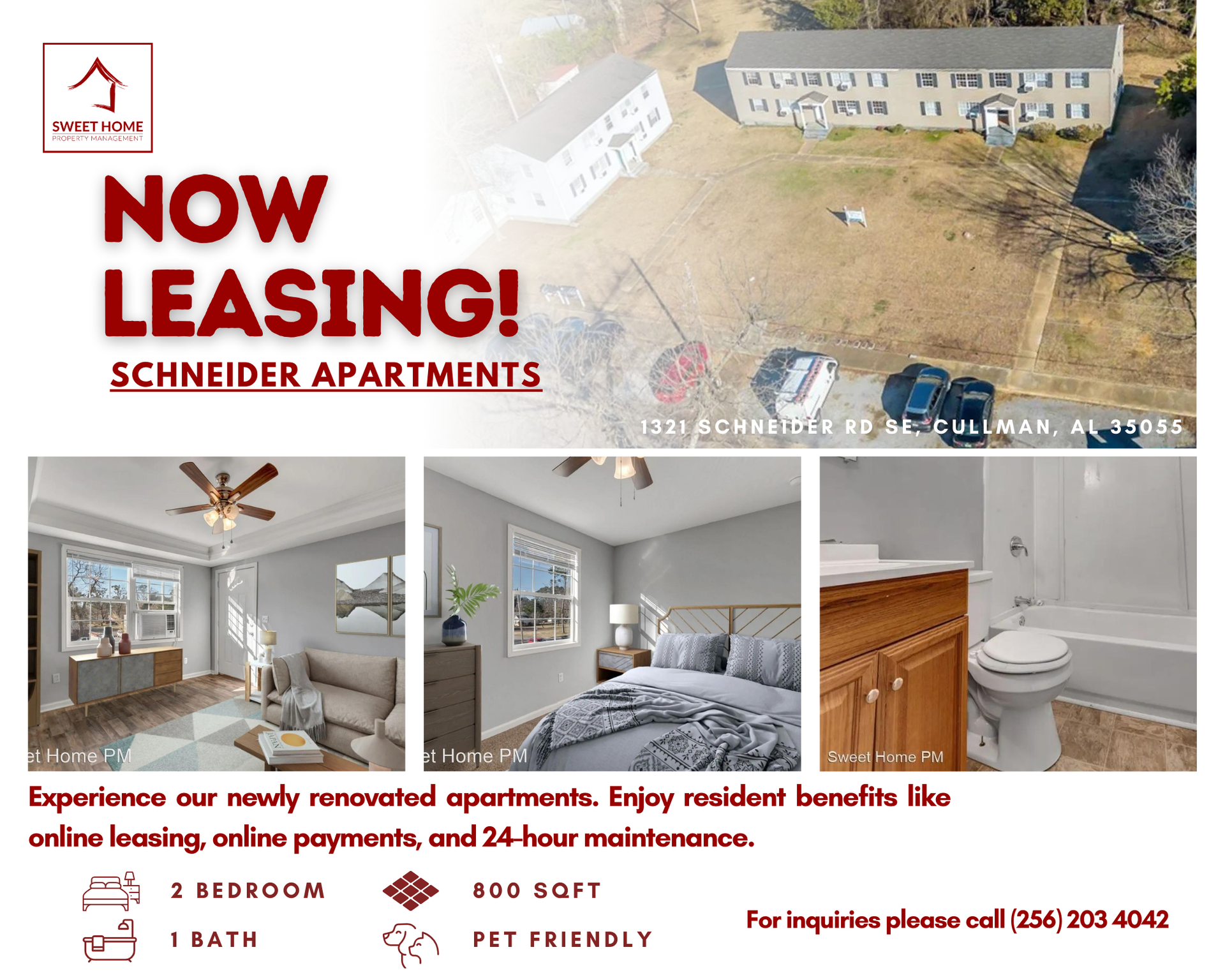 Cullman Apartment: 1315-1323 Schneider Rd. SE, 1308 E 5th St, 1310 E 5th St