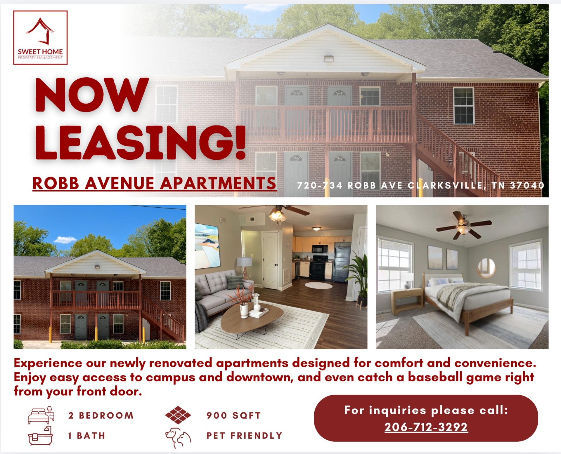 Clarksville Apartment: 720 Robb Ave
