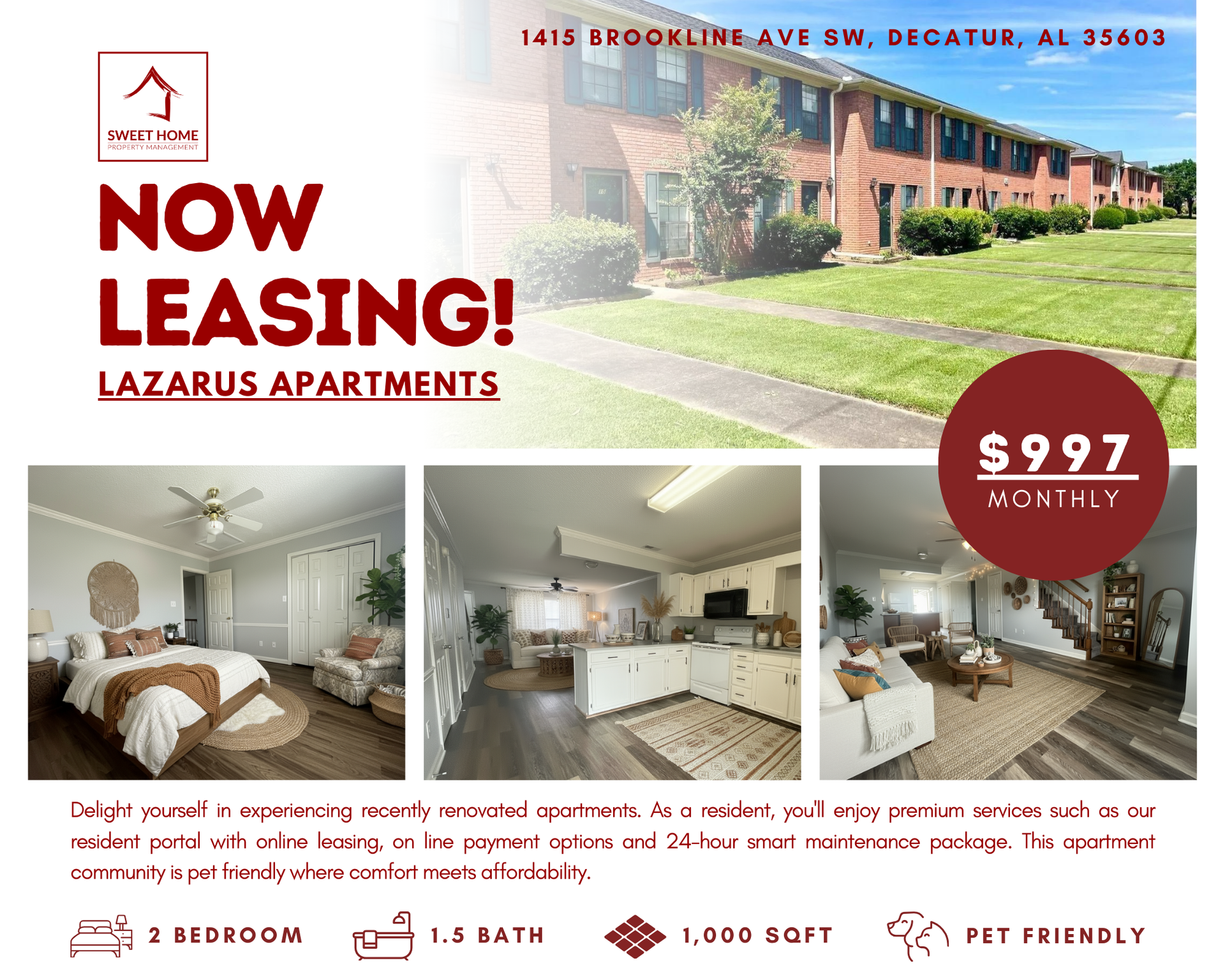 Decatur Apartment: 1415 Brookline Ave