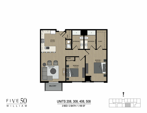 South Facing 2 Bedroom/2 Bath in Downtown DePere – photo 1
