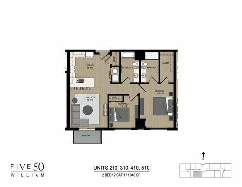 South Facing 2 Bedroom/2 Bath in Downtown DePere – photo 1