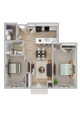 The Banks: 2 Bedroom 1 Bathroom Apartment – photo 1