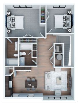 3 Bedroom 2 Bathroom Townhome – photo 1