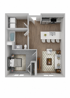 Overlook: 1 bedroom 1 bathroom apartment