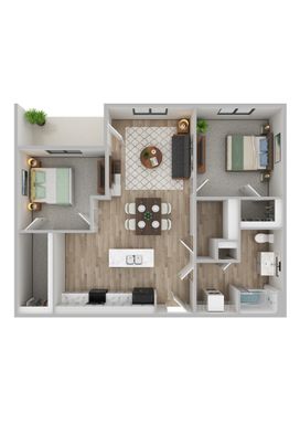 The Banks: 2 Bedroom 1 Bathroom – photo 1