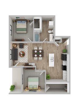 The Banks: 2 Bedroom 1 Bathroom