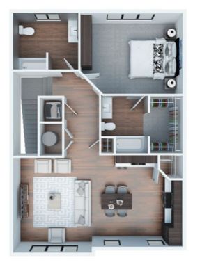 2 Bedroom 2 Bathroom Townhome – photo 1