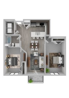 Pioneer Apartments: 2 Bedroom 1 Bathroom