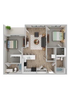 The Banks: 2 Bedroom 1 Bathroom Apartment – photo 1