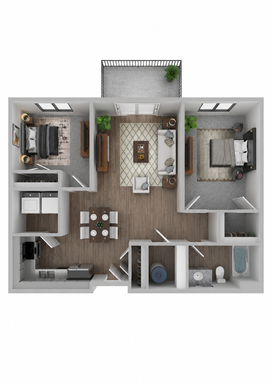 Overlook: 2 bedroom 1 bathroom