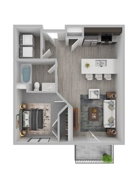 Pioneer Apartments: 1 Bedroom 1 Bathroom
