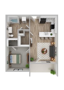 The Banks: 1 Bedroom Apartment 1 Bathroom Apartment