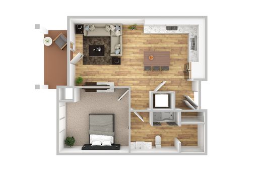 South Pointe Apartments: 1 Bedroom 1 Bathroom – photo 1