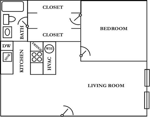 1 bedroom, now only $705/monthly!