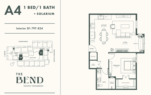 Large 1 Bed 1 Bath South Congress Condo + Amenities – photo 1