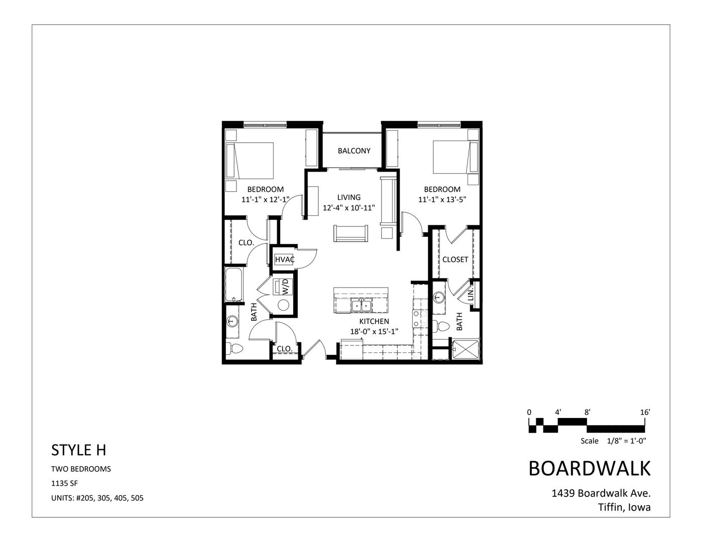 Tiffin Apartment: 1439 Boardwalk Avenue