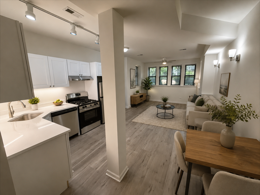Beautifully Redesigned & Renovated 900 Sq. Ft. Garden-Level 2BR/2BA with In-Unit Laundry & Central Air – photo 1