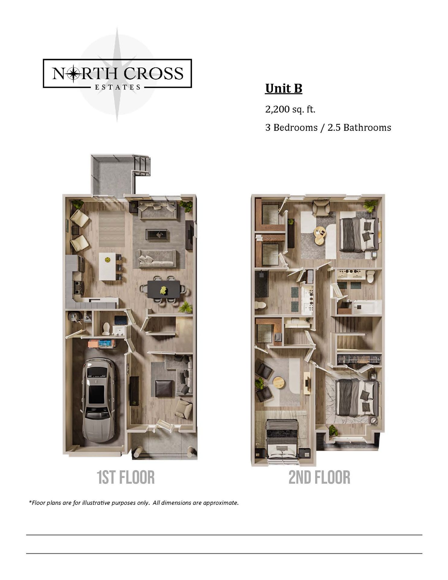 Luxury 3 Bed / 2.5 Bath Townhouse for Rent