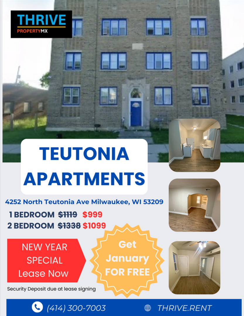 Milwaukee Apartment: 4252 North Teutonia Ave