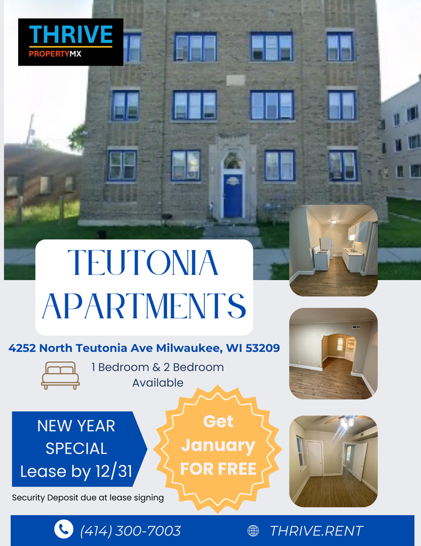 Milwaukee Apartment: 4252 North Teutonia Ave