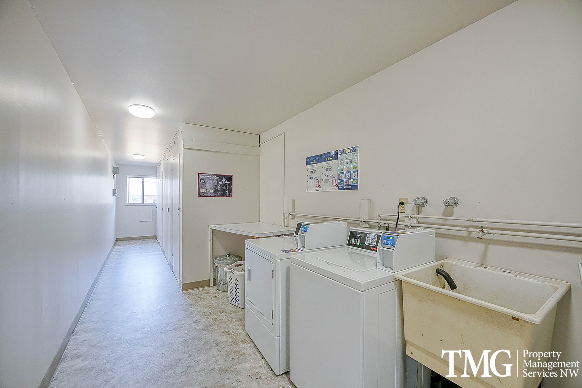 Laundry room at The Maples