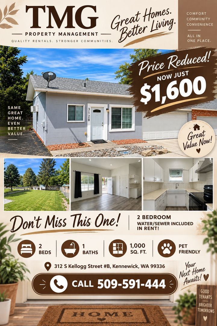 Kennewick House: 312 S Kellogg Street #B