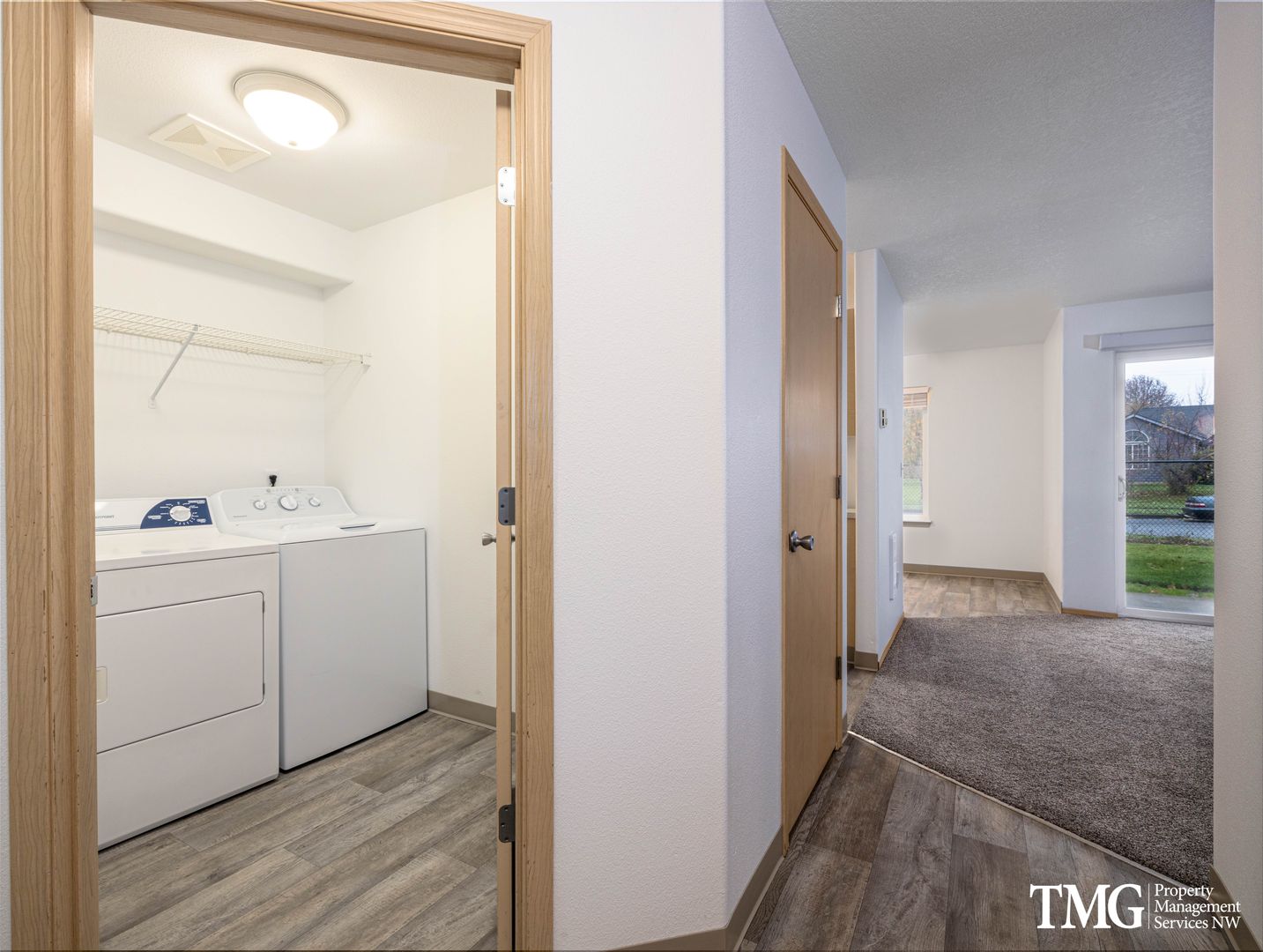Laundry room at Heritage Park Apartments