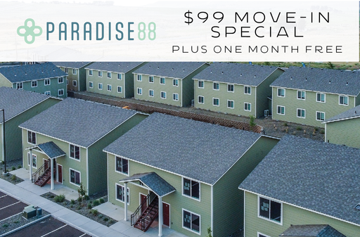 *FREE Month + $99 Deposit* Paradise 88 | New 2-BD in Richland with W/D, A/C & More!
