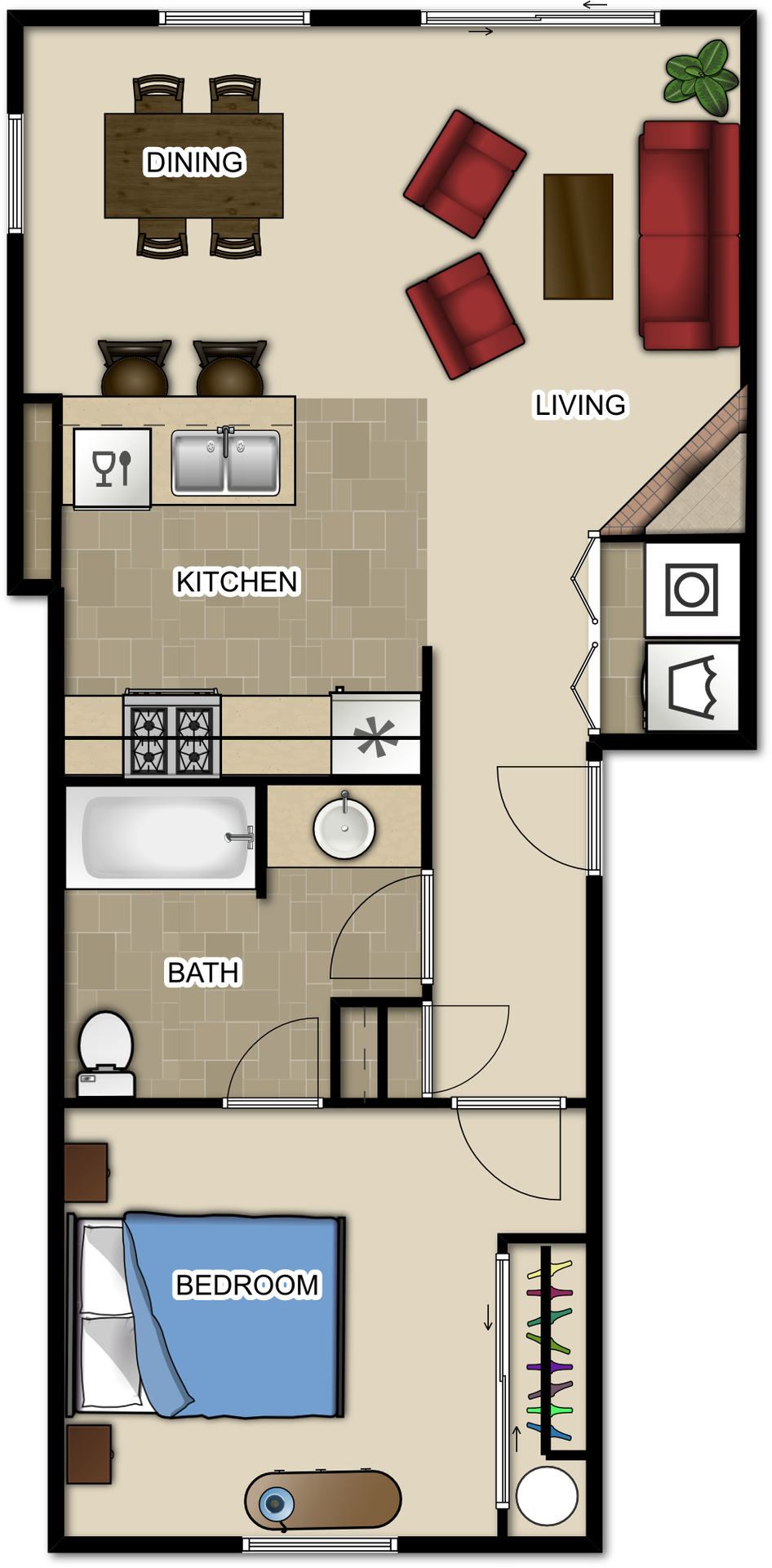Battle Ground Apartment: 1017 SE 12th Ave