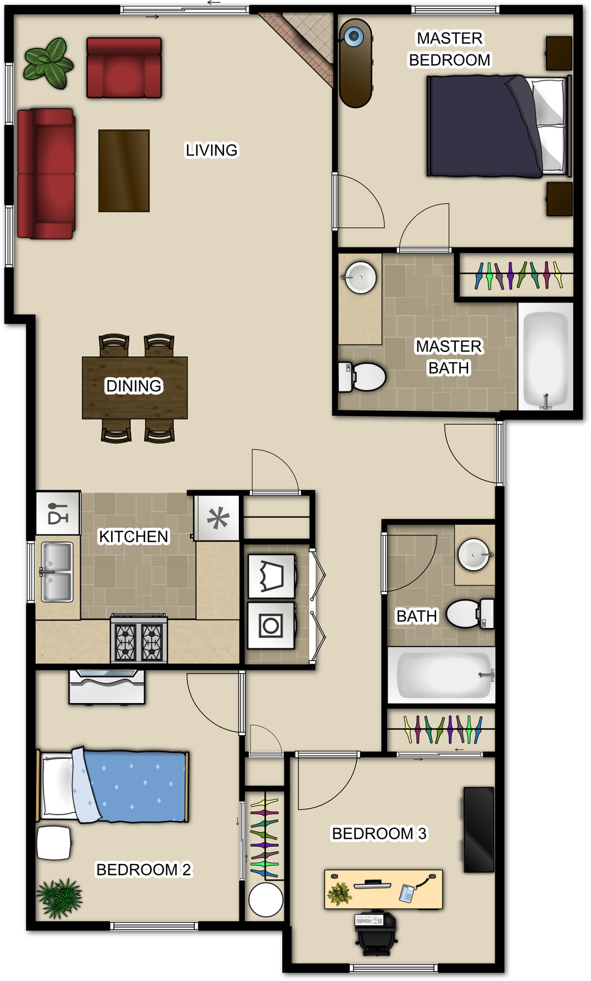 Battle Ground Apartment: 1017 SE 12th Ave