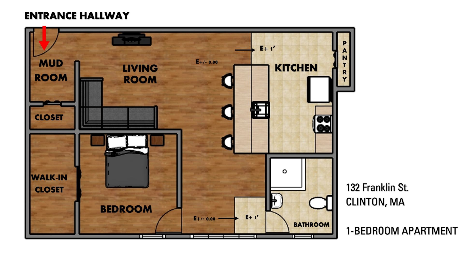 Clinton Apartment: 132B Franklin St.