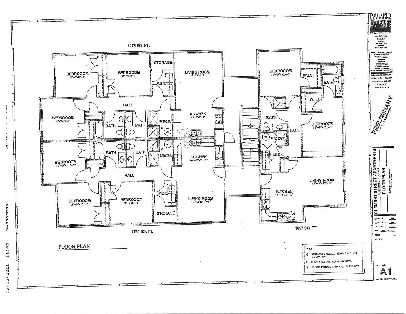 Radford Apartment: 1101 Clement St.