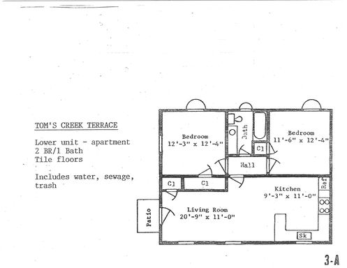 2 Bedroom, 1 Bath Apartment – photo 1